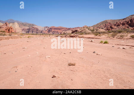 Los Colorados Bereich in der Quebrada de las Conchas, Cafayate, Argentinien Stockfoto