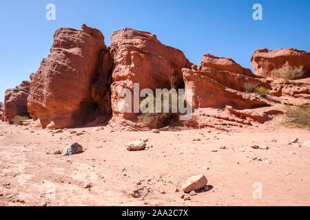 Los Colorados Bereich in der Quebrada de las Conchas, Cafayate, Argentinien Stockfoto