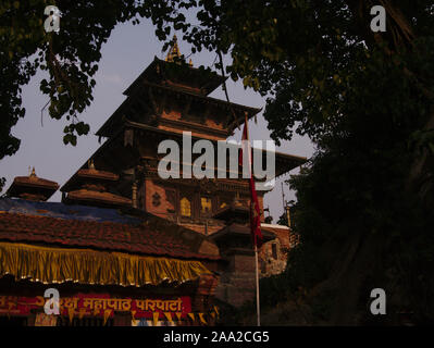 Oben Basantapur Turm in Dubar Square, Kathmandu Stockfoto