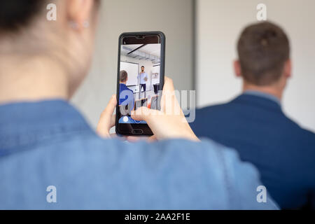 Geschäftsleute auf einer Konferenz Stockfoto