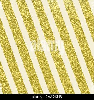 Gold glitzernde nahtlose Linien Muster auf weißem Hintergrund. Golden gestreiften Hintergrund. Im Vektor gemacht Stock Vektor