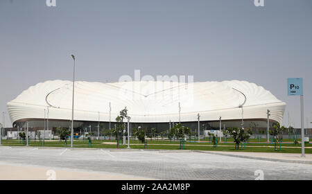 Eine allgemeine Ansicht der Al Janoub Stadium, Doha, Katar. Das Stadion ist Austragungsort für die FIFA WM 2022 verwendet werden. PA-Foto. Bild Datum: Montag, September 30, 2019. . Foto: Martin Rickett/PA-Kabel. Stockfoto