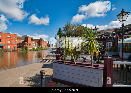 In der Nähe von Chester Stadtzentrum, Shropshire Union Canal, Chester, Cheshire, England, Großbritannien Stockfoto