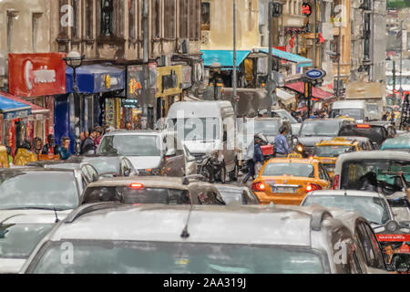 Aquarell Abbildung: das Leben auf der Straße in der Altstadt von Istanbul. Stockfoto