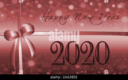 Frohes neues Jahr 2020 schöne Karte Stockfoto