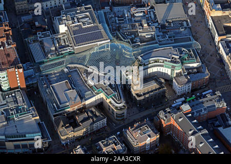 Luftaufnahme von Leeds Trinity Einkaufszentrum in Leeds, West Yorkshire Stockfoto