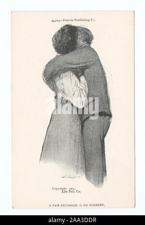 1905+. Enthält das "Life"-Cartoon Serie.; ein fairer Tausch, Leben Cartoons Stockfoto