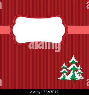 Weihnachten Rahmen mit Tannen Stock Vektor