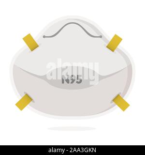 Atemschutz Maske - N95-Symbol als EPS 10-Datei Stock Vektor