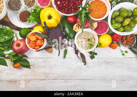 Für ökologische Erzeugung gesunde Ernährung Essen, superfoods Stockfoto