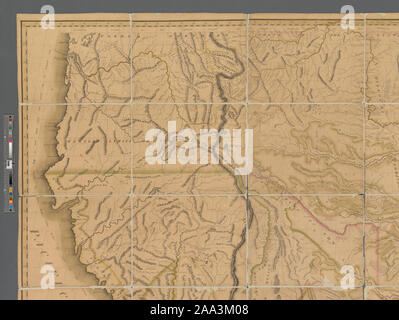 Relief bildlich dargestellt. Prime Meridiane: Washington und Greenwich. Politische Grenzen in Farbe dargestellt. Enthält Tabellen der Breitengrad, Längengrad, Native American Nations Population zählt und andere Hinweise. Auch dekorative Kartusche. Maßstab ca. 1:2.500.000 (W126°45 ʹ 00 ʺ - W79°04 ʹ 00 ʺ/N 48°00 ʹ 00 ʺ -- N 10° 00 ʹ 00 ʺ) Zuordnung der Nation (NEH gewähren, 2015-2018); eine Karte von Mexiko, Louisiana und die Missouri Gebiet Stockfoto