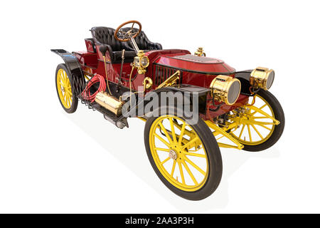 Dampf Auto. Stanley Steamer Modell R Roadster 1909. Auf Anzeige in der Frick Auto- und Kutschenmuseum, Pittsburgh, Pennsylvania, USA Stockfoto