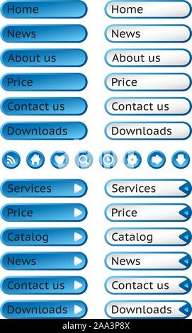 Satz von Web-buttons Stock Vektor