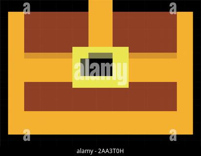 Schatzkiste 8 Bit pixelated Symbol Stil Stock Vektor