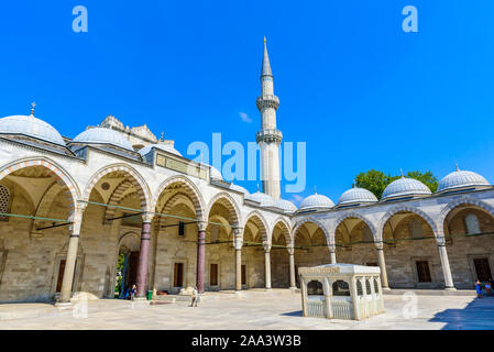 Süleymaniye Moschee im Stadtteil Fatih Istanbul, Türkei. Reisen Konzept der historischen Teil. Stockfoto