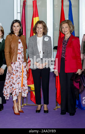 Madrid, Spanien. Nov, 2019 19. Queen Letizia von Spanien und der ehemaligen Königin Sofia besuchen 'Rastrillo Nuevo Futuro' am 19. November 2019 in Madrid, Spanien. November 19, 2019. Credit: Jimmy Olsen/Medien Punch *** Keine Spanien***/Alamy leben Nachrichten Stockfoto