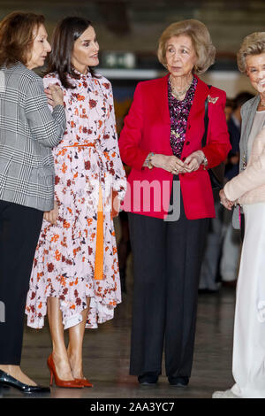 Madrid, Spanien. Nov, 2019 19. Queen Letizia von Spanien und der ehemaligen Königin Sofia besuchen 'Rastrillo Nuevo Futuro' am 19. November 2019 in Madrid, Spanien. November 19, 2019. Credit: Jimmy Olsen/Medien Punch *** Keine Spanien***/Alamy leben Nachrichten Stockfoto