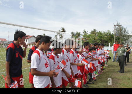 Sayeeda Warsi, für die Olympischen Spiele 2012 in London Accord Mission" hin zu einem dauerhaften Frieden', in Banda Aceh, Sumatra, Indonesien Stockfoto