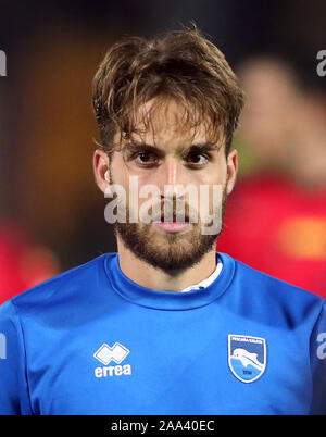 Fußball Italien - Liga der Serie B BKT 2019-2020/(Pescara Calcio 1936) - Luca Palmiero Stockfoto