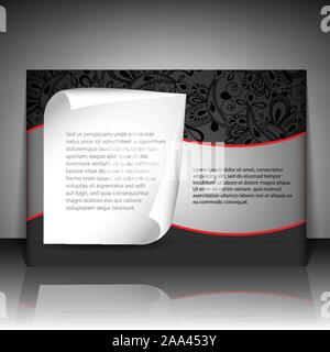 Abstract Bunte Modern Styled Flyer, Folder, Broschüre, Prospekt, Dokument oder Buchcover Creative Design Template - Illustration in Editable Vector Stock Vektor