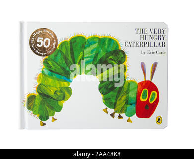 'Buch der sehr hungrige Raupe' Kinder von Eric Carle, Greater London, England, Vereinigtes Königreich Stockfoto