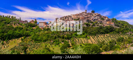 Beeindruckende Casperia Dorf, Borgo, in der Nähe von Rieti Provinz, Latium, Italien. Stockfoto