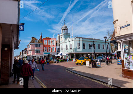 Der Markt im Zentrum von Faversham Kent. Stockfoto