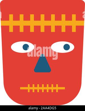 Frankinstein Symbol. Einfache flache Element aus halloween Collection. Kreative frankinstein Symbol für Vorlagen, Software und Anwendungen Stock Vektor