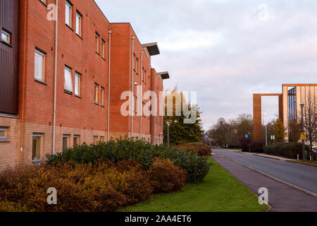 Herbst morgen im Sutton Bonington Campus der Universität von Nottingham, Loughborough Leicestershire England Großbritannien Stockfoto