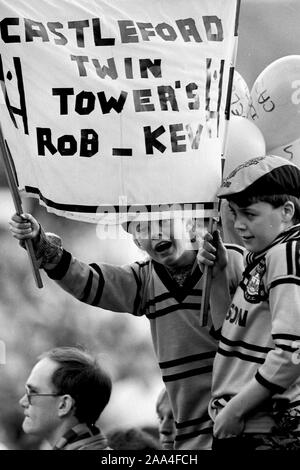 Castleford v-Rumpf KR 1986 Rugby League Wembley: credit David Hickes und Simon Dewhurst Stockfoto