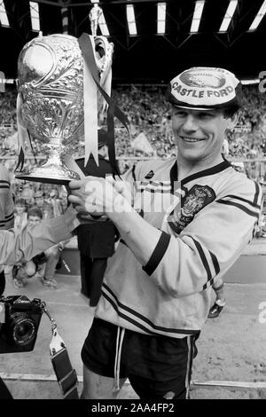 Castleford v-Rumpf KR 1986 Rugby League Wembley: credit David Hickes und Simon Dewhurst Stockfoto