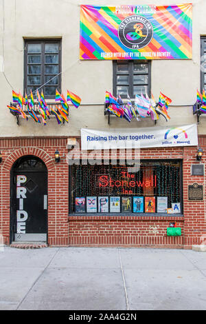 Stonewall Inn Gay Bar, Greenwich Village, Manhattan, New York, USA Stockfoto