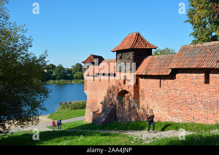 Das Schloss Malbork aus dem 13. Jahrhundert, das von den Rittern des Deutschen Orden gegründet wurde und zum UNESCO-Weltkulturerbe gehört. Polen Stockfoto