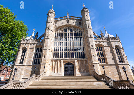 St George's Kapelle, Schloss Windsor, gotischen Stil, Windsor, Berkshire, England, Großbritannien Stockfoto