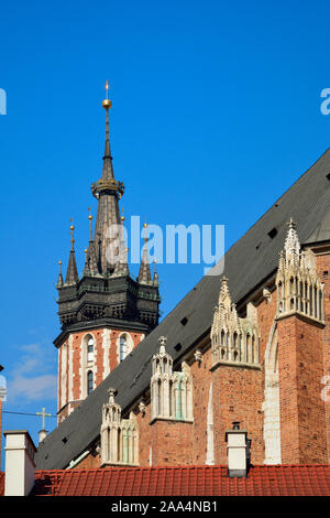 Die Basilika St. Maria. Krakau, Polen Stockfoto