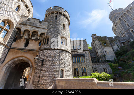 Norman Tor, Edward III Turm, Schloss Windsor, Windsor, Berkshire, England, Großbritannien Stockfoto