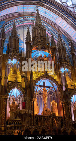 Montreal Basilika Kirche Innenraum - Montreal, QC, Kanada, 2019-01-17 Stockfoto