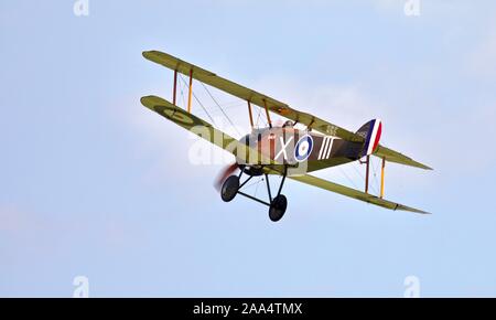 1918 Sopwith Camel Airborne bei Shuttleworth militärische Airshow am 7. Juli 2019 Stockfoto