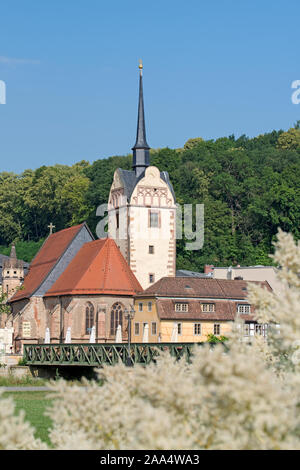 Blick auf die St. Mary's Church in der Stadt Gera, 2018 Stockfoto