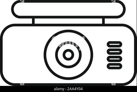 Dvr TFT-Bildschirm das Symbol. Gliederung dvr TFT-Bildschirm vektor Symbol für Web Design auf weißem Hintergrund Stock Vektor