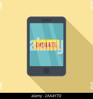 Smartphone spende Symbol. Flache Darstellung der Smartphone spende Vektor Symbol für Web Design Stock Vektor