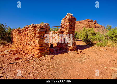 Alte Mining Camp Ruinen, Horseshoe Mesa Trail, Grand Canyon, Arizona, USA Stockfoto