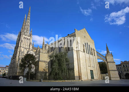 Schönen St. Andre Kathedrale aus dem 12. und dem 14. Jahrhundert und ist ein UNESCO-Weltkulturerbe, in der Mitte der Stadt, Bordeaux, Frankreich. Stockfoto