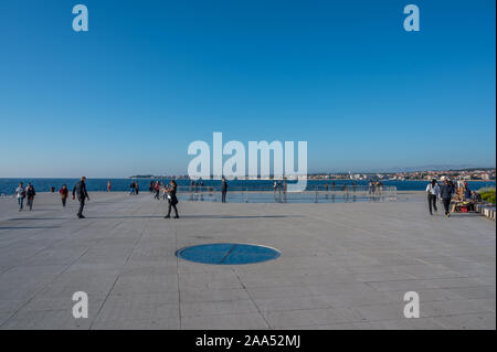 Denkmal für die Sonne in Zadar, Kroatien Stockfoto