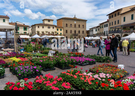 Markt Tag, Greve in Chianti, Toskana, Italien Stockfoto