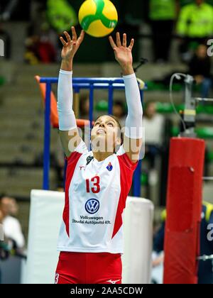 November 19, 2019, Treviso, Italien: Lilla villam (Budapest) während Carraro Imoco Conegliano vs Vasas Obuda Budapest, Volleyball Champions League Frauen in Treviso, Italien, 19. November 2019 - LPS/Ettore Griffoni (Credit Bild: © Ettore Griffoni/LPS über ZUMA Draht) Stockfoto