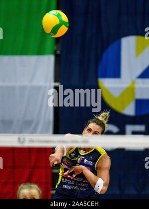 Treviso, Italien, 19. November 2019, Indre sorokaite (conegliano) während Carraro Imoco Conegliano vs Vasas Obuda Budapest - Volleyball Champions League Frauen - Credit: LPS/Ettore Griffoni/Alamy leben Nachrichten Stockfoto