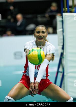 Treviso, Italien. 19 Nov, 2019. ayshan abdulazimova (Budapest) während Carraro Imoco Conegliano vs Vasas Obuda Budapest, Volleyball Champions League Frauen in Treviso, Italien, 19. November 2019 - LPS/Ettore Griffoni Credit: Ettore Griffoni/LPS/ZUMA Draht/Alamy leben Nachrichten Stockfoto