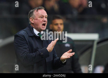 Frankfurt am Main, Deutschland. Nov, 2019 19. EURO QUALI 2020 Germany-North Irland, Frankfurt, 19.November 2019. Michael O'NEILL, Trainer NIRLAND Deutschland - Nord irland Wichtig: DFB-Vorschriften die Verwendung von Fotografien als Bildsequenzen und/oder quasi-Video zu verbieten. Die Qualifikation für die Europameisterschaft, EM Quali, 2020 Saison 2019/2020, 19. November 2019 in Frankfurt am Main, Deutschland. Credit: Peter Schatz/Alamy leben Nachrichten Stockfoto