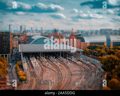 King's Cross Bahnhof im Londoner Stadtteil Camden, eröffnet im Jahr 1852 Stockfoto